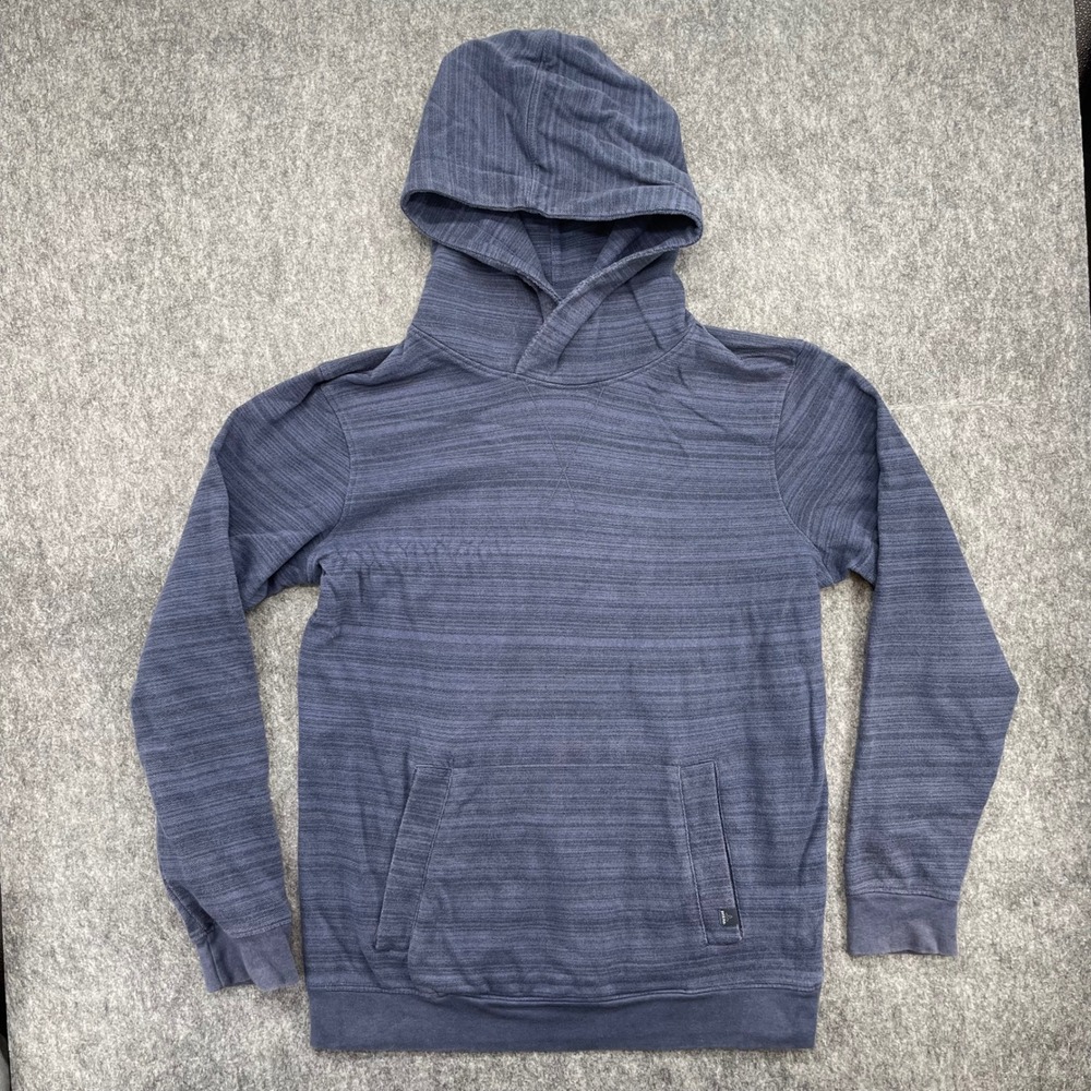 Prana Hoodie Mens Large Blue Space Dye Pullover Hoodie Sweatshirt